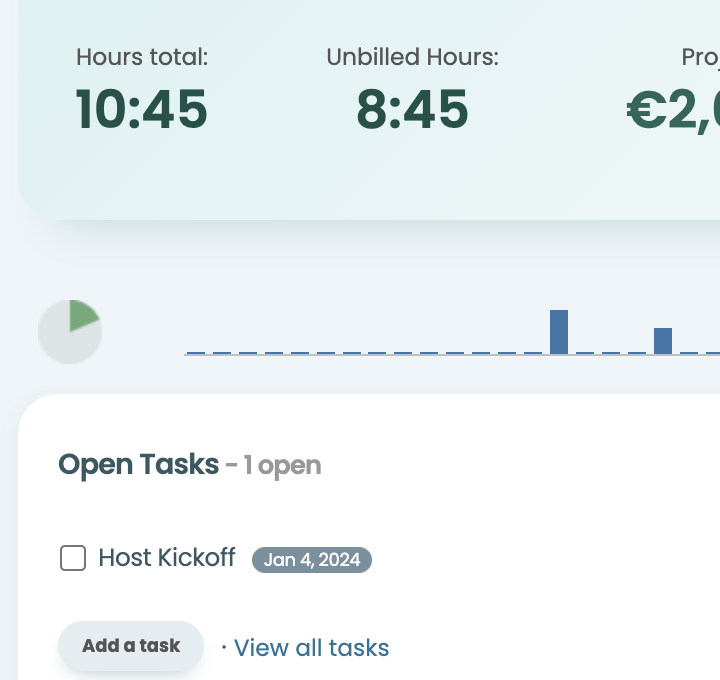 Track time and tasks. Bill for work with integrated invoicing